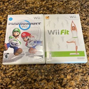 Wii Mario Kart and Wii Fit Games